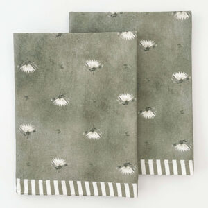 Napkins: fabric/sage
